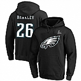 Men's Philadelphia Eagles #26 Saquon Barkley Black Super Bowl LIX Big & Tall Name & Number Pullover Hoodie,baseball caps,new era cap wholesale,wholesale hats